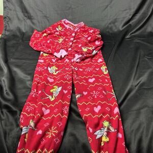 Disney WOMENS red and pink heart adult PJ’s